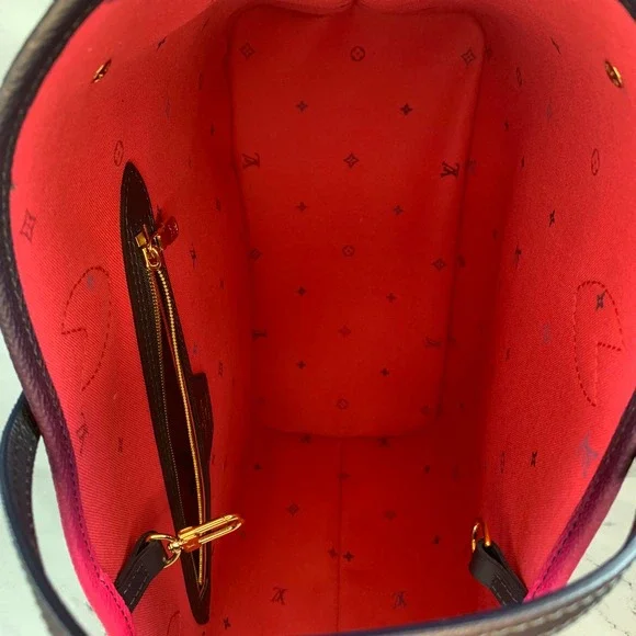 ❌❌ Louis Vuitton Midnight Fuschia Neverfull MM Monogram purple/pink shoulder bag - Picture 6 of 12